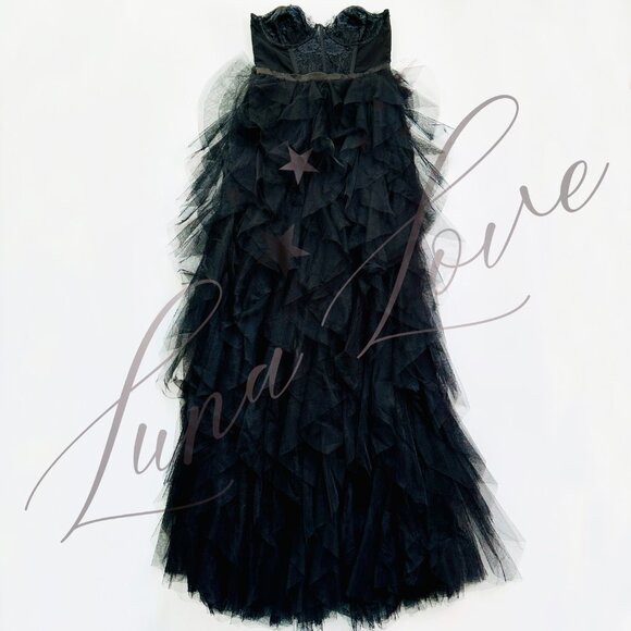 FOR LOVE & LEMONS Bustier Gown/Dress In Black NWT - Picture 4 of 13